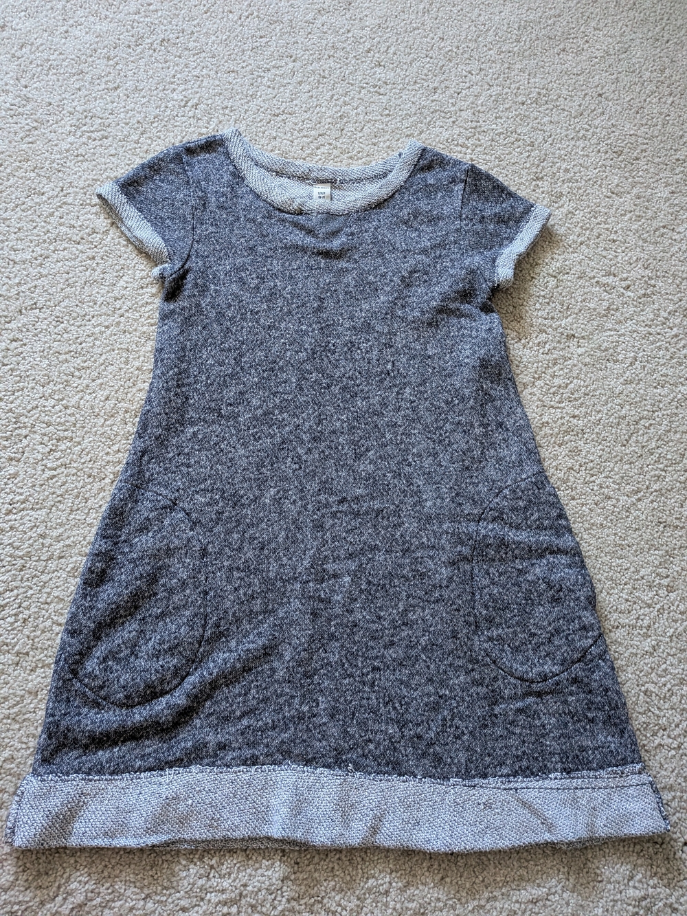 Old Navy Heather Gray Knit Pocket A-Line Dress